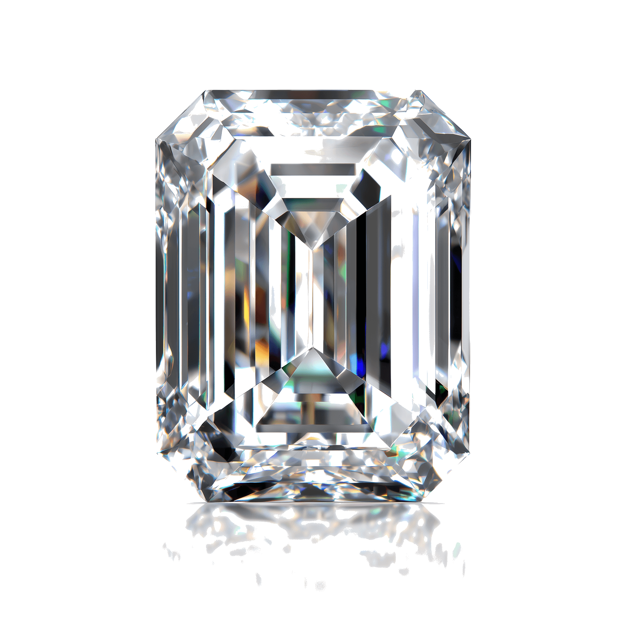 Emerald cut diamond