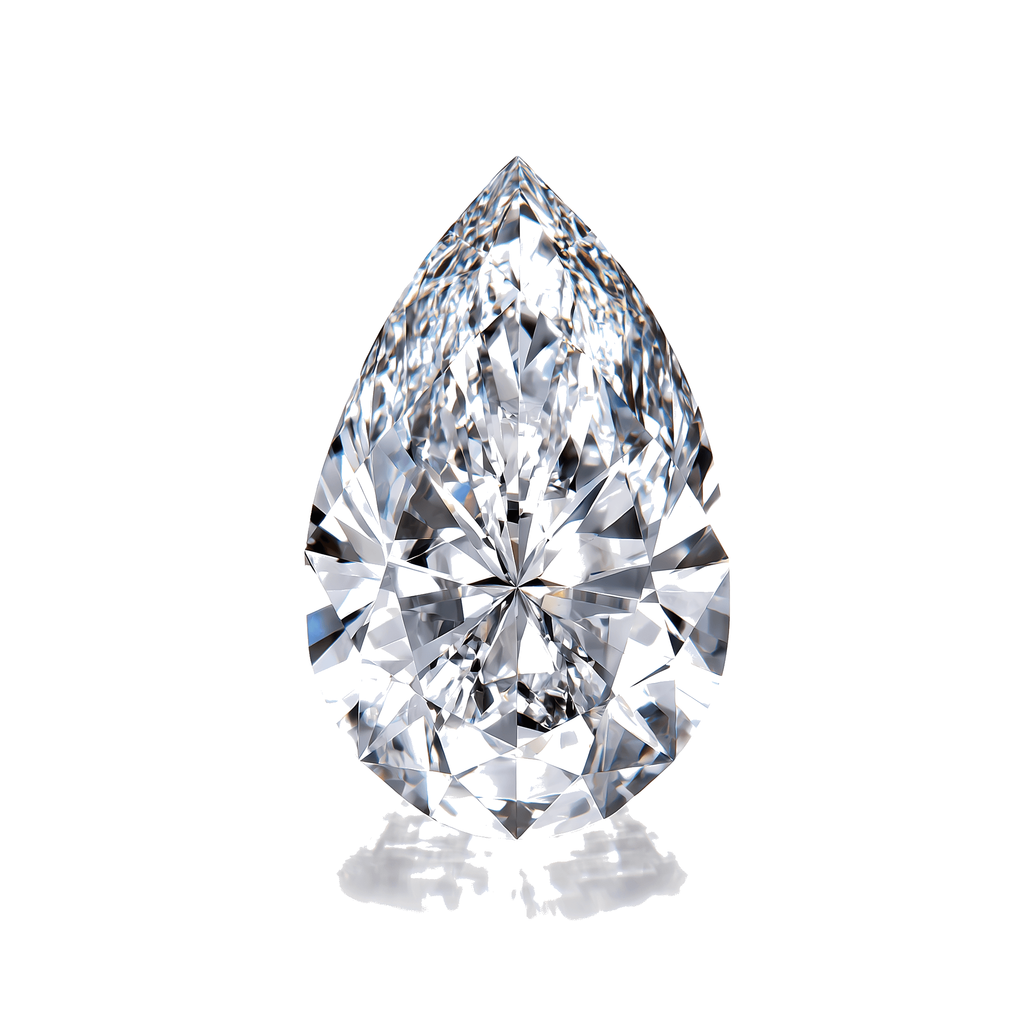 Pear cut diamond